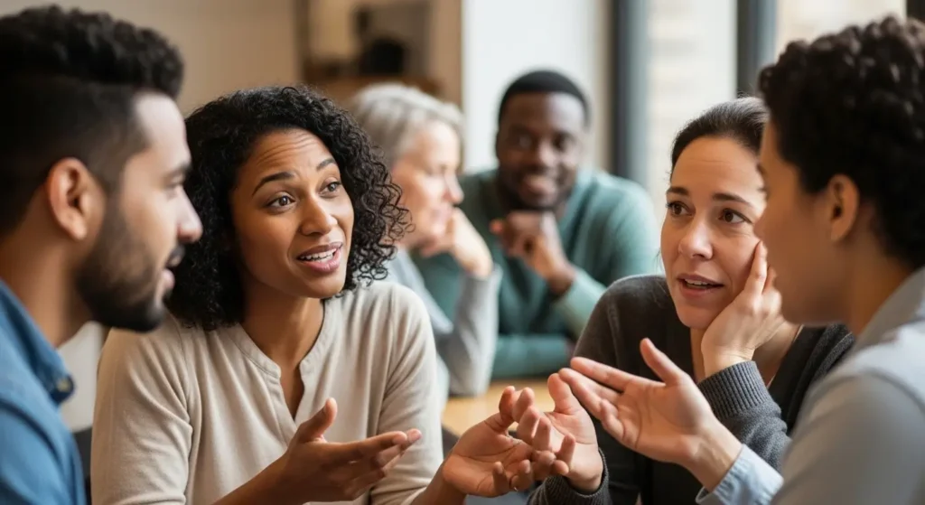 Talk to strangers about feelings