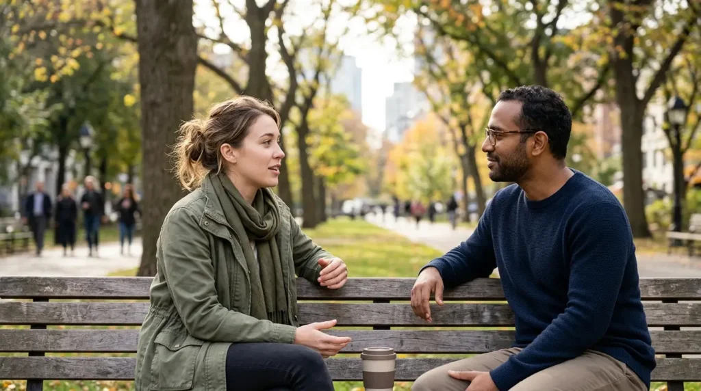 Talking to strangers emotional help